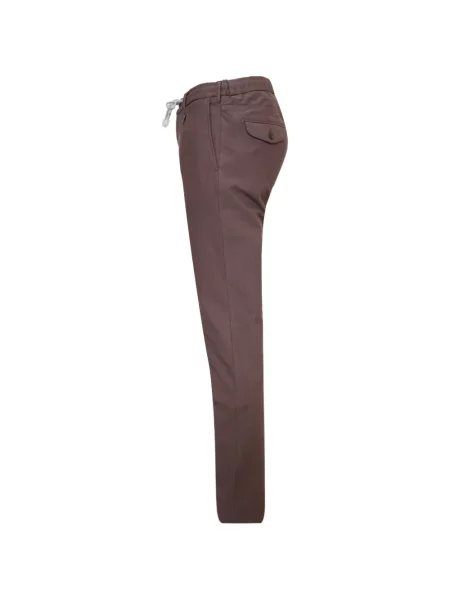 Pantaloni Eleventy cu cordon maro