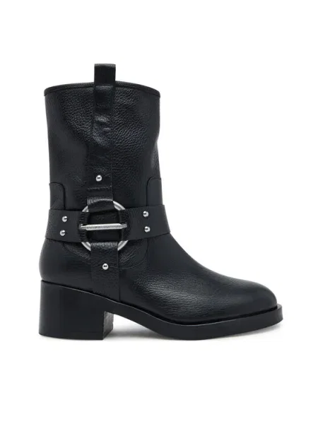 Кожени боти Karl Lagerfeld BROOKLYN с дебел черно