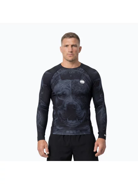 Tricou cu mânecă lungă Pitbull cu mâneci lungi negru