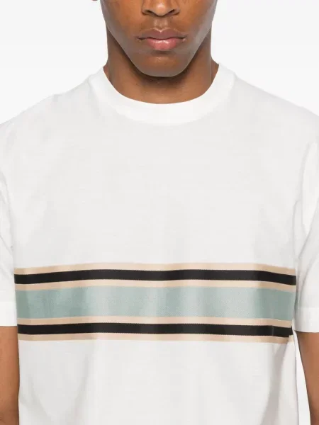 Tricou Canali cu dungi alb