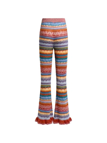 Pantaloni Etro evazate roșu
