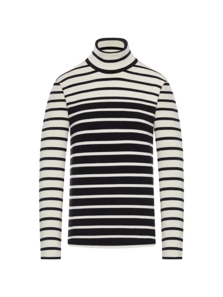 Pulover cu guler înalt heláncă Toteme cu dungi negru