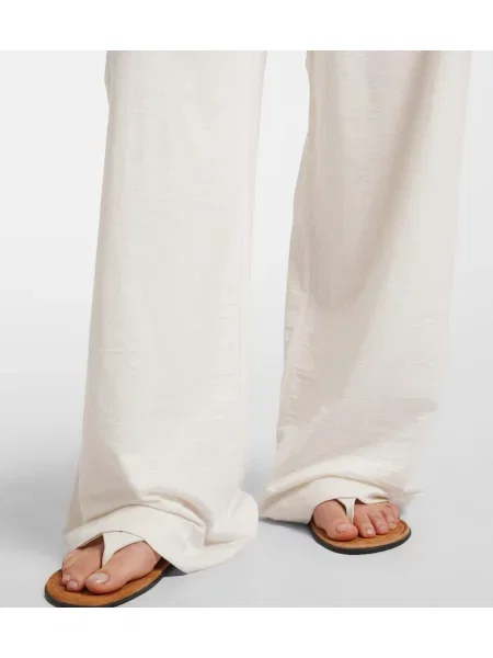 Pantaloni The Row de in alb