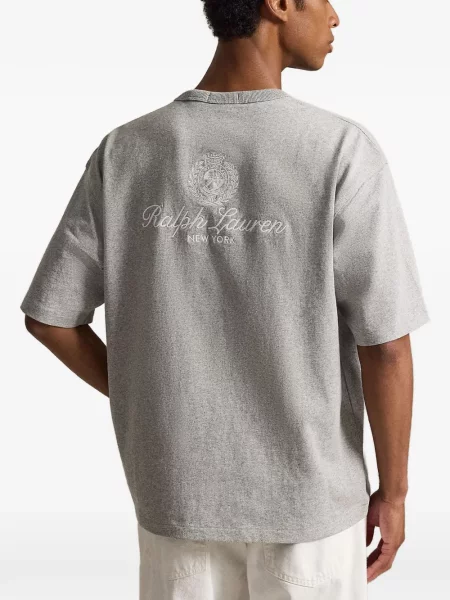 Hímzett kordbársony hosszú ing Polo Ralph Lauren lila