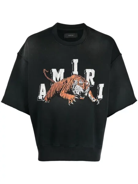 Tricou Amiri cu imagine cu dungi de tigru negru