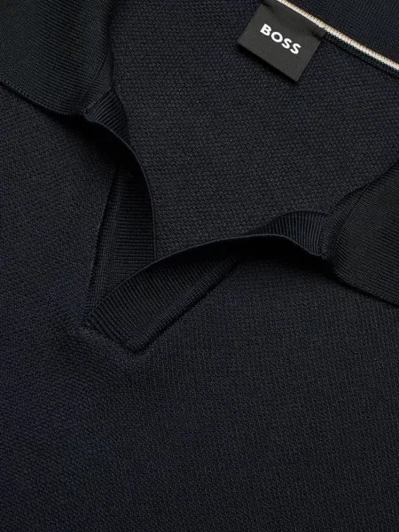 Tricou polo Boss cu dungi albastru