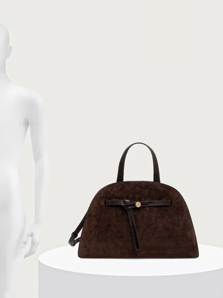 TORY BURCH Shopper táska Romy | hasított bőr barna