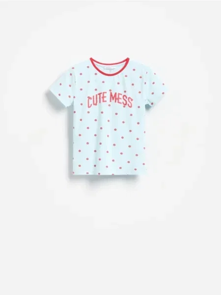 Reserved Tricou cu conținut ridicat de turcoaz-deschis