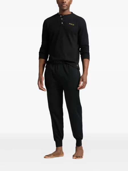 Tricou polo Polo Ralph Lauren cu dungi cu glugă de in albastru