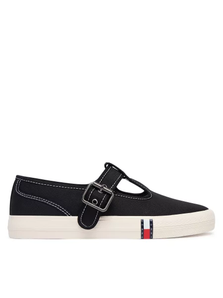 Sneakerși Tommy Jeans negru