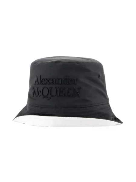 Kapelusz Alexander Mcqueen z logo czarny
