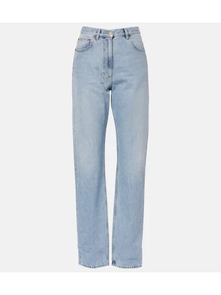 Szerokie jeansy Valentino niebieskie