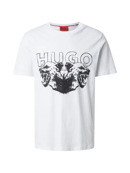 HUGO Tricou Durro alb