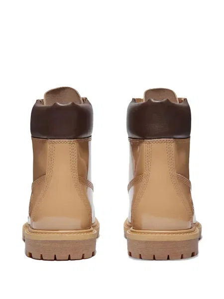Cizme scurte Timberland cu șireturi din dantelă maro