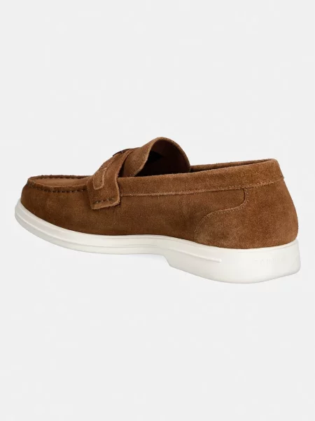 Tommy Hilfiger mokasyny zamszowe LIGHT SUEDE FLAG HARDWARE LOAFER brązowe