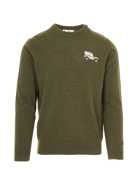 Pulover Mc2 Saint Barth cu broderie verde