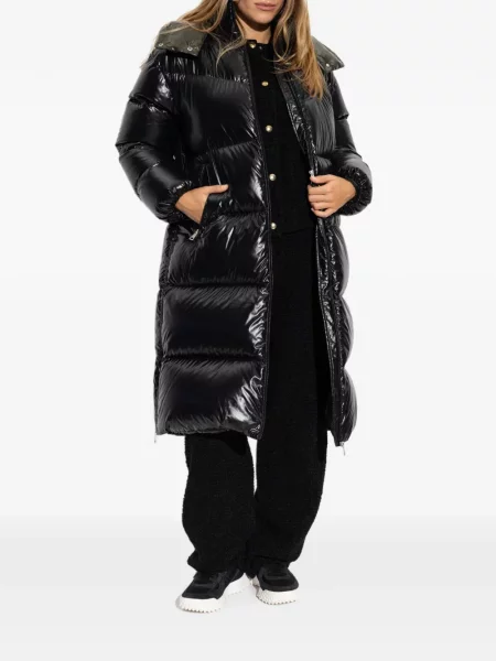 Palton Moncler cu glugă negru