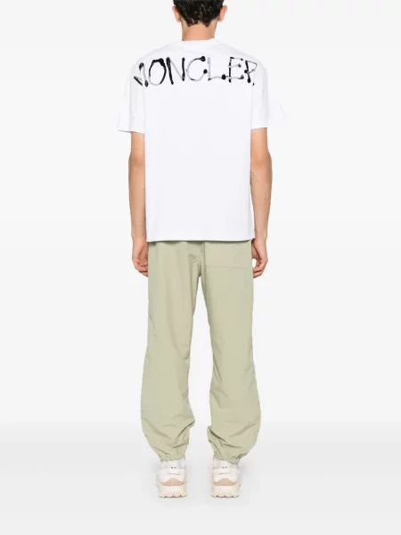 Tricou Moncler scurt alb