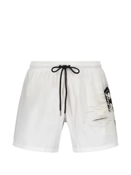 Slip de baie Plein Sport cu autograf cu cordon alb