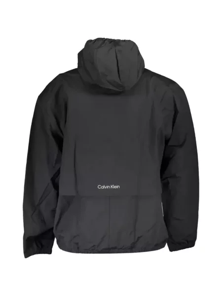 Geacă Calvin Klein cu glugă negru