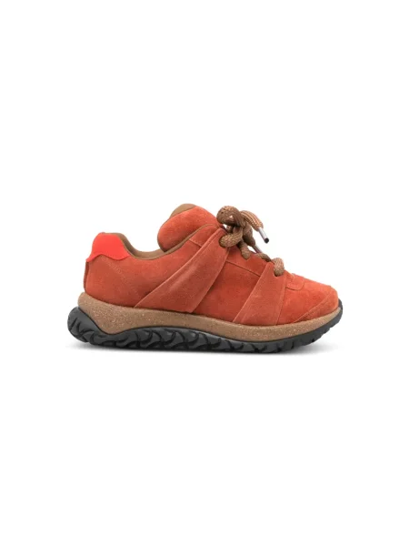 Sneakerși Birkenstock cu șireturi din dantelă portocaliu
