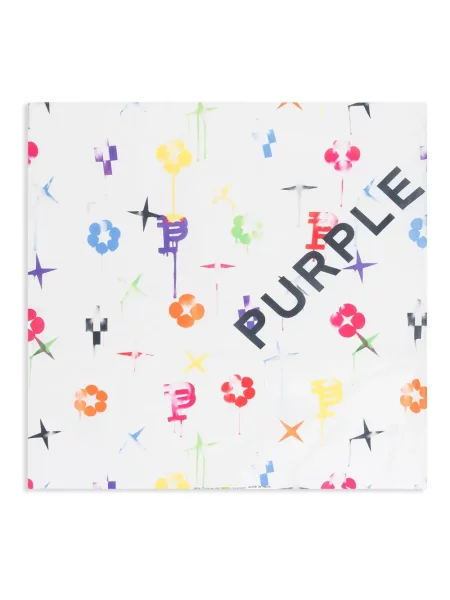 Fular Purple Brand alb