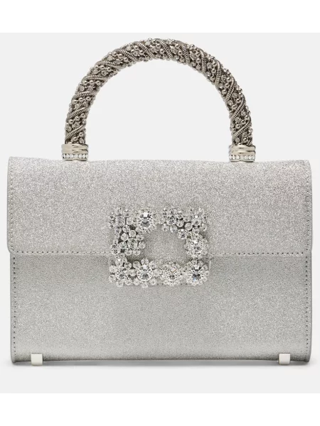 Mała mały torebka Roger Vivier srebrna
