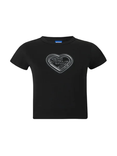 HUGO Majica Dichroma_B siva črna