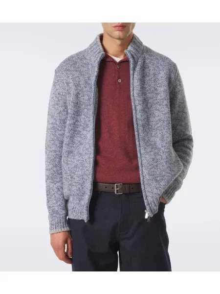 Cardigan Fedeli de lână albastru