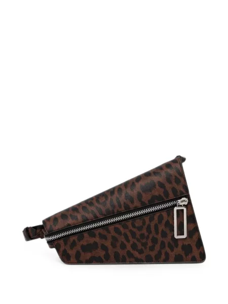 Body Sisley cu imagine cu model leopard asimetric maro