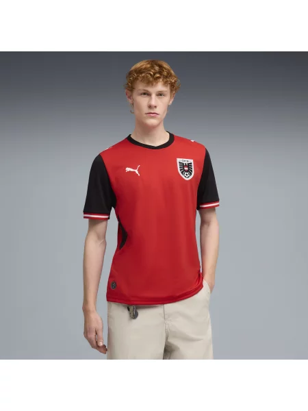 PUMA koszulka domowa reprezentacji Austrii Akcesoria S czerwony