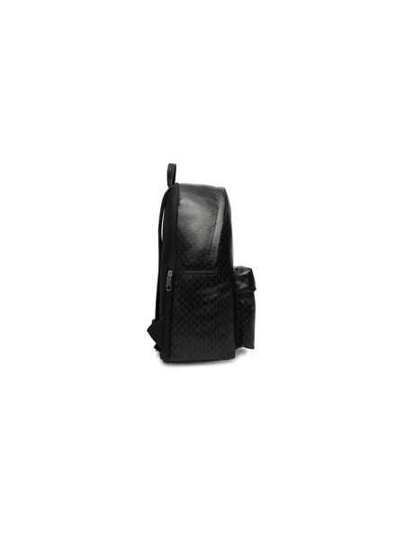 Hátizsák Calvin Klein Emblem Aop Coated Backpack fekete