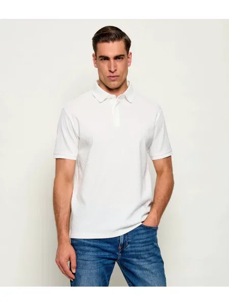 Tricou polo Emporio Armani alb
