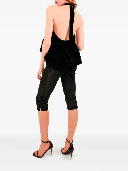 Pantaloni Azeeza de catifea negru