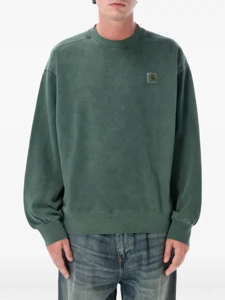 Pulover Carhartt Wip cu autograf verde