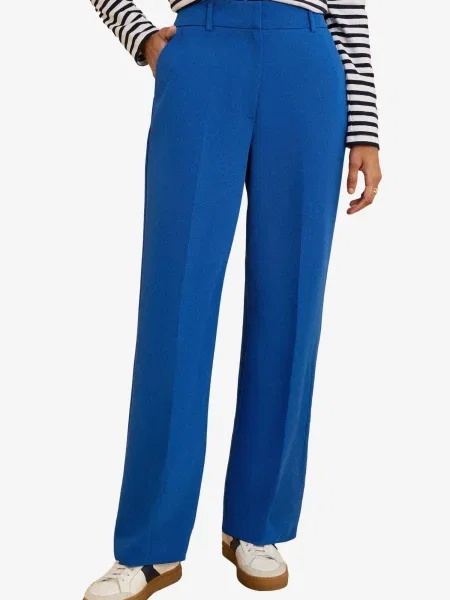 Love & roses Pantaloni cu dungă albastru