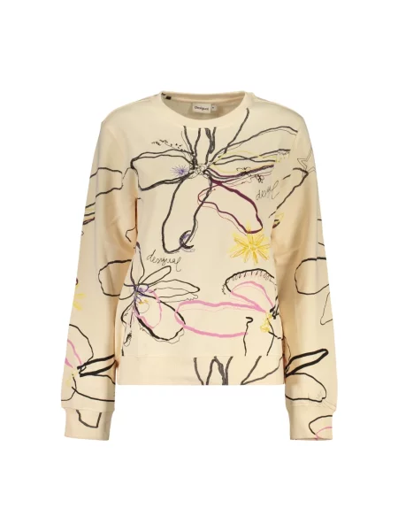Bluza Desigual z nadrukiem beżowa