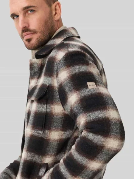 Kurtka koszulowa z naszywką z logo model Santiago' Brax