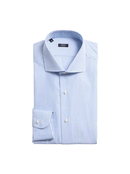 Koszula Barba Napoli w paski niebieska