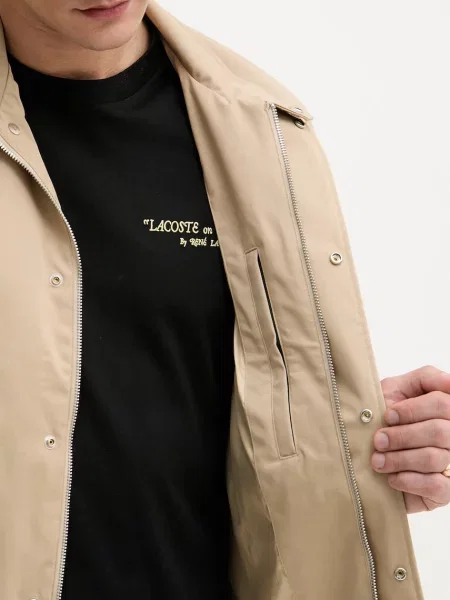 Lacoste átmeneti kabát férfi pamuttal bézs