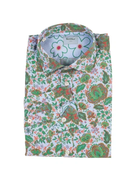 Cămașă Koike Barcelona cu model floral cu imagine albastru