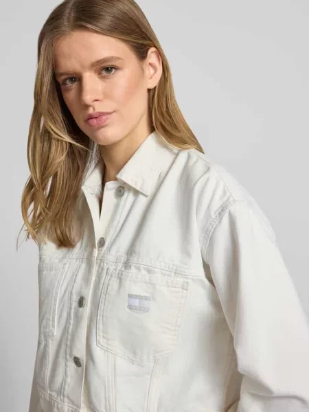 Kurtka jeansowa o kroju regular fit z czystej bawełny Tommy Jeans biała