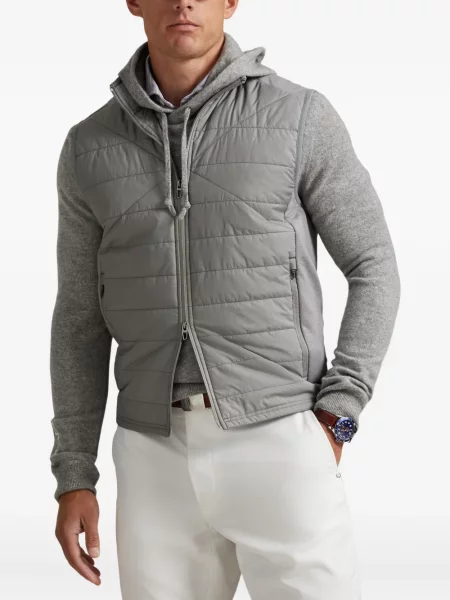 Vestă Rlx Ralph Lauren cu glugă gri
