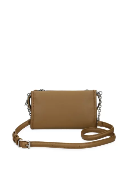 Geanta crossbody Lacoste cu autograf maro