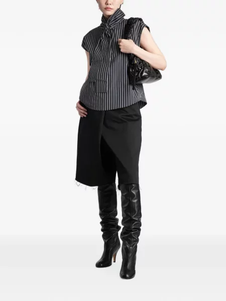 Top Marni cu funde negru
