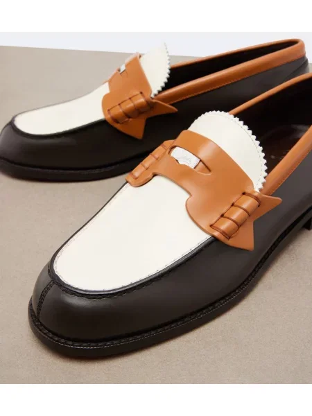Usnjene loaferke Christian Louboutin rjava