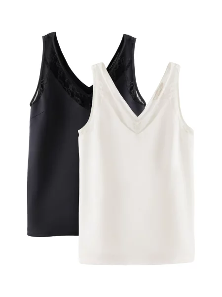 Lipsy Top negru alb
