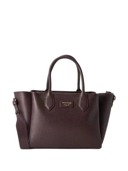 Geantă shopper Emporio Armani cu autograf roșu