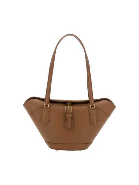 Torebka Dolce And Gabbana skórzana brązowa