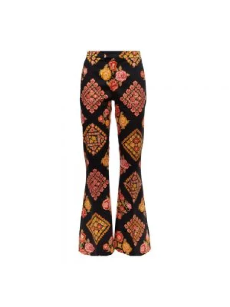 Kuloty La Doublej w kwiatki z nadrukiem czarne